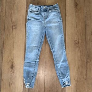 Sam Edelman Light Wash Distressed Skinny Jeans - Light Blue